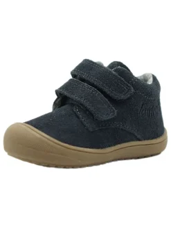 Leder-Sneakers in Dunkelblau