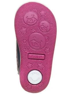 Leder-Sneakers in Dunkelblau