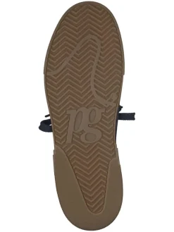 Leder-Sneakers in Dunkelblau