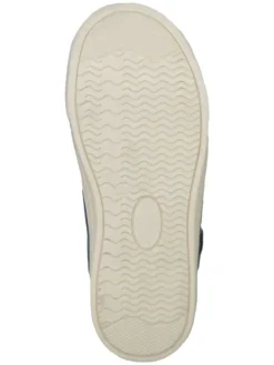 Leder-Sneakers in Dunkelblau