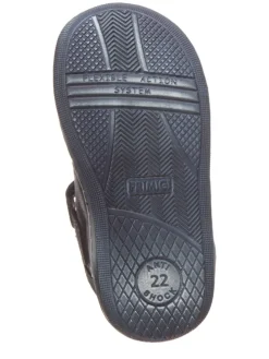 Leder-Sneakers in Dunkelblau