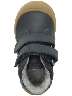 Leder-Sneakers in Dunkelblau