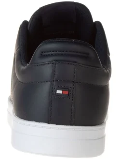 Leder-Sneakers in Dunkelblau