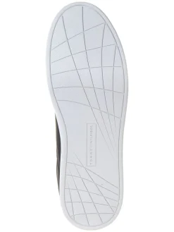 Leder-Sneakers in Dunkelblau