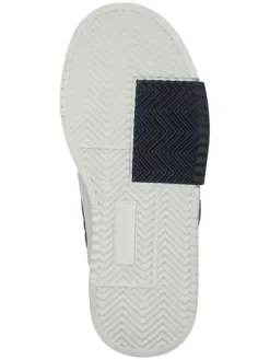 Leder-Sneakers in Dunkelblau