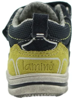 Leder-Sneakers in Dunkelblau