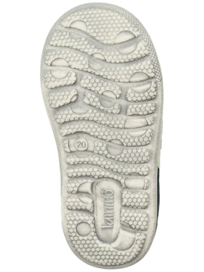 Leder-Sneakers in Dunkelblau