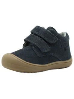 Leder-Sneakers in Dunkelblau