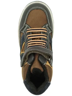 Leder-Sneakers in Gelb/ Schwarz