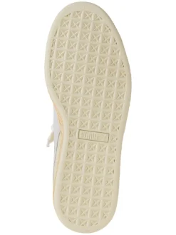 Leder-Sneakers in Gelb/ Weiß