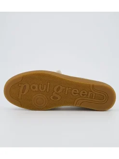 Leder-Sneakers in Gold