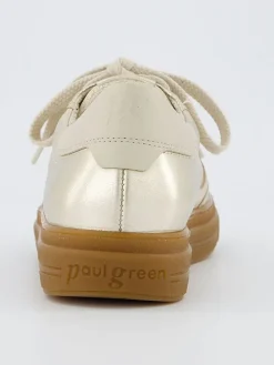 Leder-Sneakers in Gold