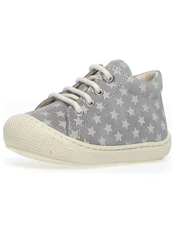 Leder-Sneakers in Grau