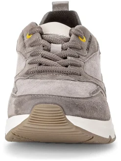 Leder-Sneakers in Grau