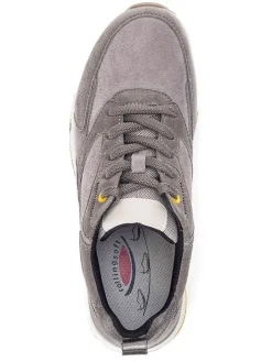 Leder-Sneakers in Grau