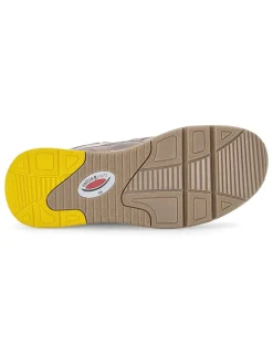 Leder-Sneakers in Grau