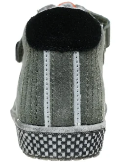 Leder-Sneakers in Grau