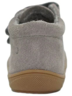 Leder-Sneakers in Grau