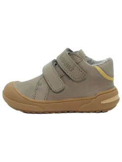 Leder-Sneakers in Grau