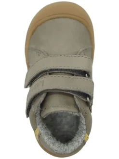 Leder-Sneakers in Grau