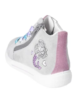 Leder-Sneakers in Grau