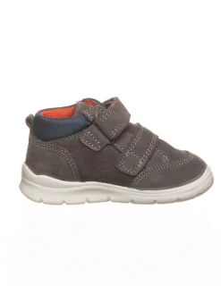 Leder-Sneakers in Grau