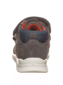 Leder-Sneakers in Grau