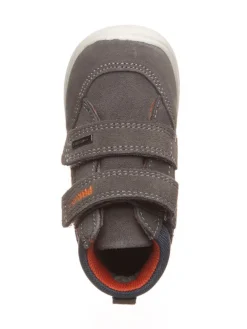 Leder-Sneakers in Grau