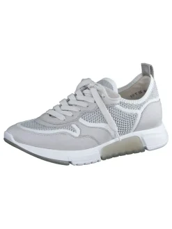 Leder-Sneakers in Grau