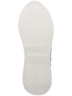 Leder-Sneakers in Grau/ Rosa