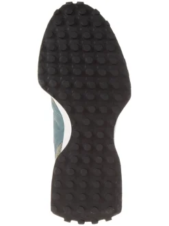 Leder-Sneakers in Graublau