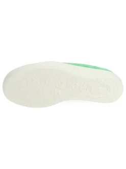 Leder-Sneakers in Grün