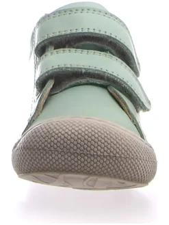 Leder-Sneakers in Grün