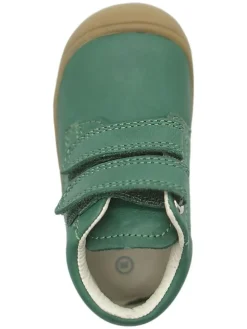 Leder-Sneakers in Grün