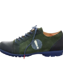 Leder-Sneakers in Grün