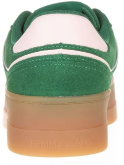 Leder-Sneakers in Grün