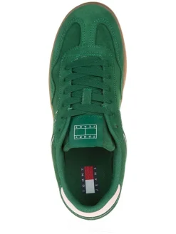 Leder-Sneakers in Grün