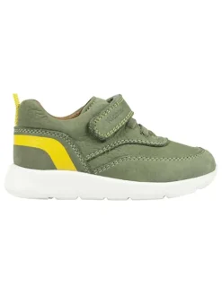 Leder-Sneakers in Grün