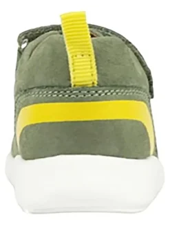 Leder-Sneakers in Grün