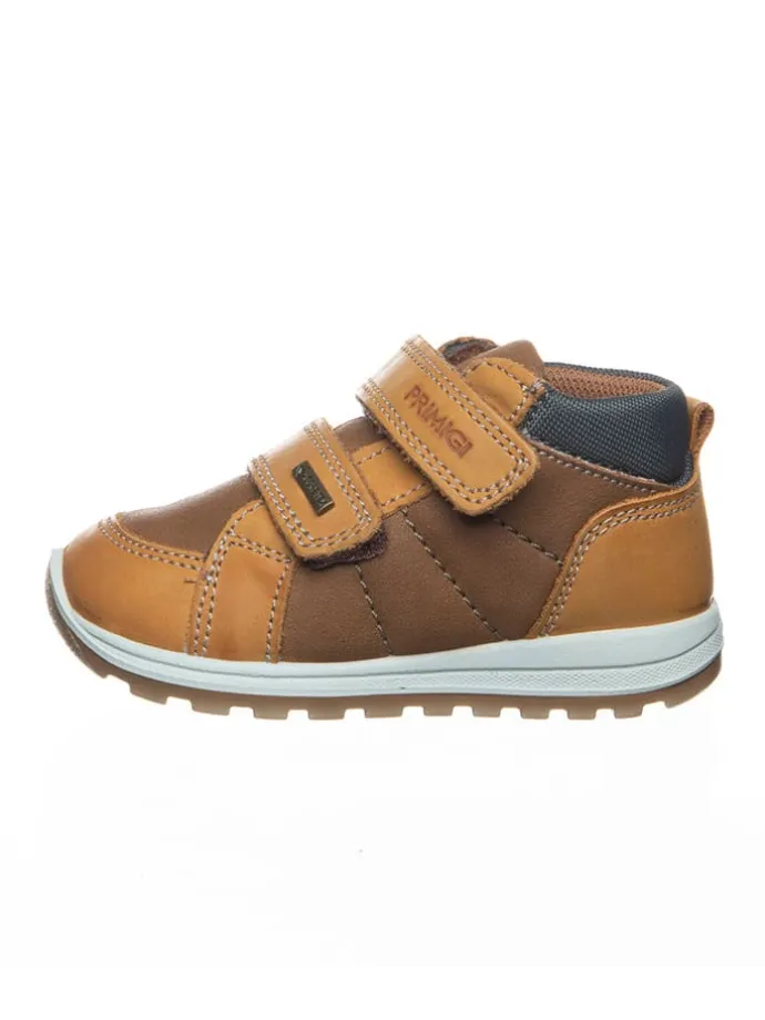 Leder-Sneakers in Hellbraun