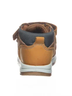 Leder-Sneakers in Hellbraun