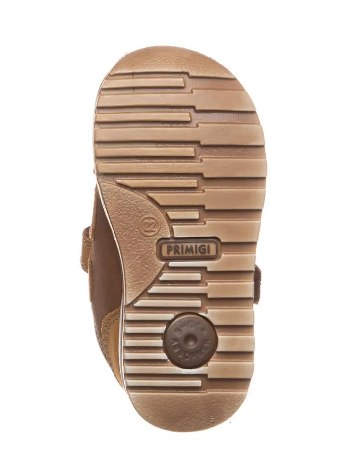 Leder-Sneakers in Hellbraun