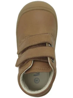 Leder-Sneakers in Hellbraun