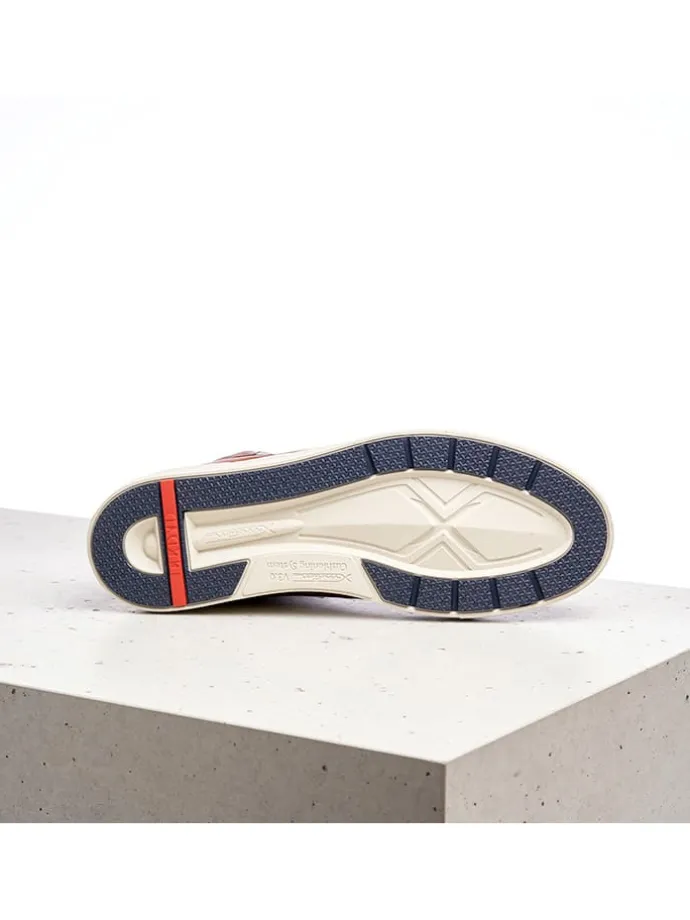 Leder-Sneakers in Hellbraun