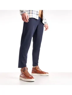 Leder-Sneakers in Hellbraun