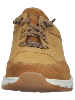 Leder-Sneakers in Hellbraun