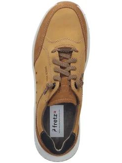 Leder-Sneakers in Hellbraun