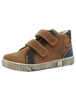 Leder-Sneakers in Hellbraun