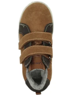 Leder-Sneakers in Hellbraun