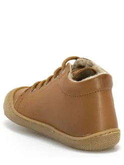 Leder-Sneakers in Hellbraun